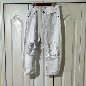 1 teaspoon eagle salty low waist drop rise drop crotch cropped Jean